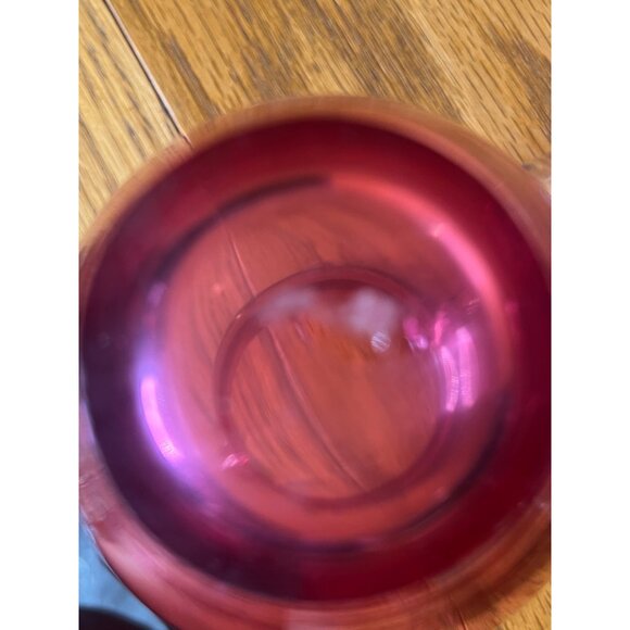 Vintage Victorian Cranberry Red Glass 5.5” tall Pitcher, 8 oz. - Picture 6 of 9